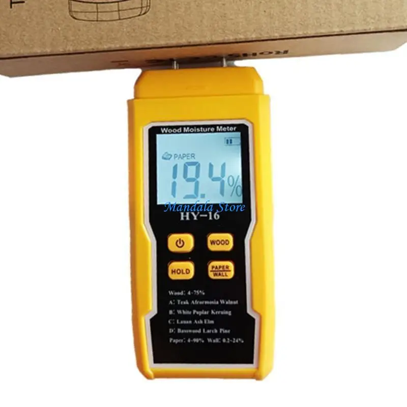 

U2JC Moisture Meter Two Pins Wall Moisture Detector Paper Humidity Tester Building Material Firewood Moisture