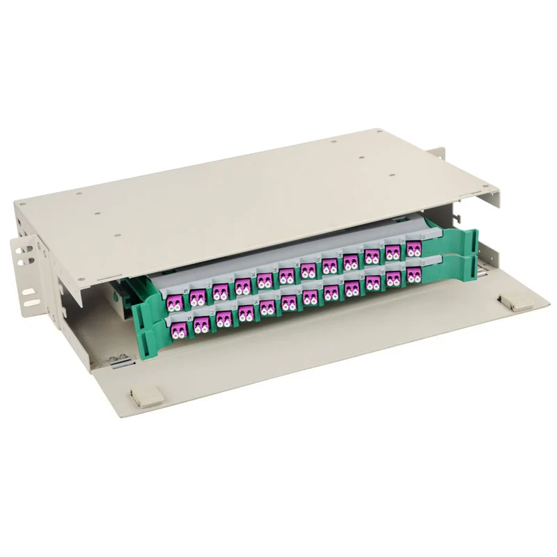 Customized Fiber Optic Patch Panel, 24 Port, 48 Core, ODF LC, UPC, MM Duplex, ODF Cabinet, Optical Distribution Frame, Full Load