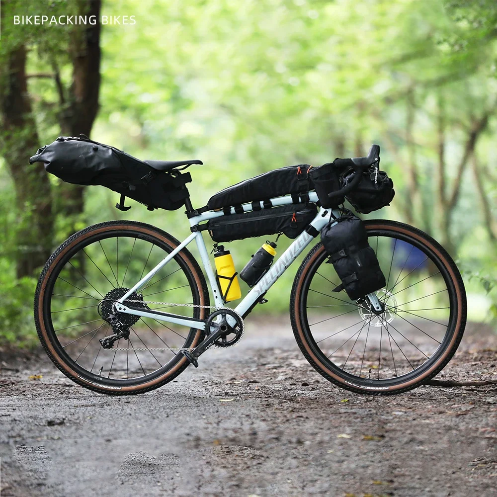 Sac triangulaire en nylon léger pour cadre de vélo de route et gravier, sacoche de tube supérieur arc-en-ciel de 2.1 litres