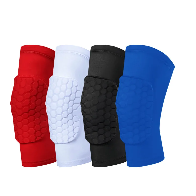 

Knee Compression Pads Honeycomb Anti-collision Basketball Baseball Knee Support Brace Workout Cycling Patella Knee Sleeve Men