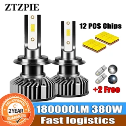 ZTZPIE 6000K HB3 HB4 9005 9006 H1 H7 H4 H11 9012 Bulb Canbus Led Lamp 280W 180W CSP 3570 Car Headlight Fog Light 380W 180000LM