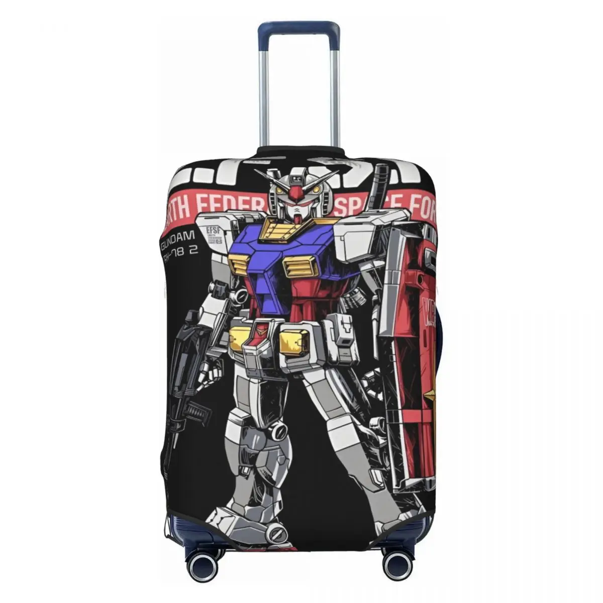 Gundam Suitcase Cover Robot Holiday Travel Practical Luggage Supplies Protector