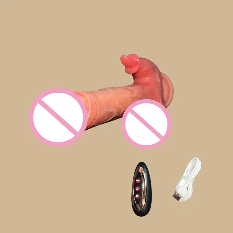 Realistic Silicone Dildo Telescopic Vibrator Heating Big Penis Anal and Vaginal Stimulation G Spot Dick Adult Sex Toys for Women