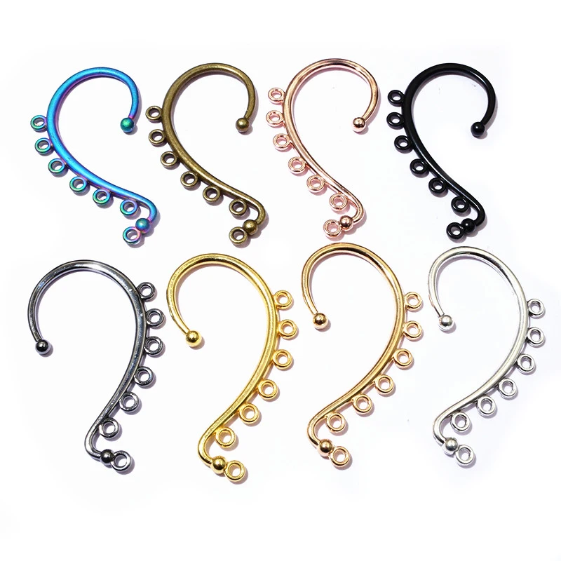 10 sztuk 60x36mm DIY kolczyki tworzenia biżuterii do włosów złoty kolor srebrny akcesoria ślubne miedź Metal do włosów dla nowożeńców grzebienie ustalenia