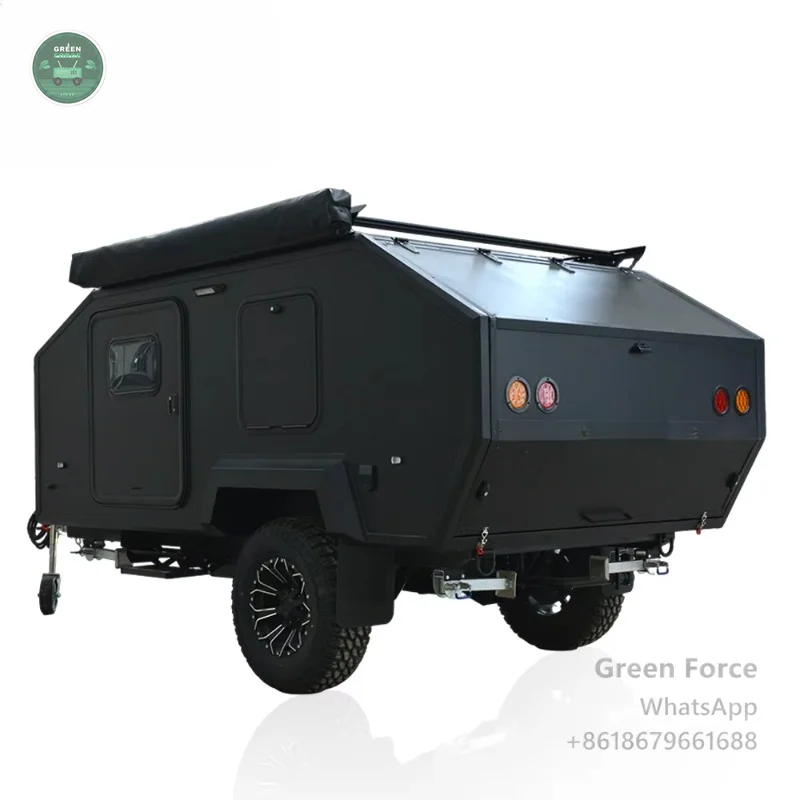 Waterproof Lightweight Off-Road Camper Trailer - Modern Mini 4x4 Towable RV with Independent Suspension System