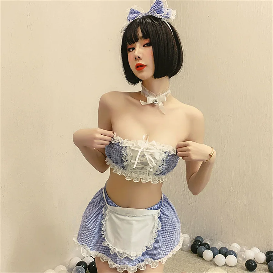 

Cosplay Costume Maid Dress Uniform Sexy Lingerie For Women Role Play Lace Outfit Apron Servant Mini Skirt Hot Erotic Lingerie