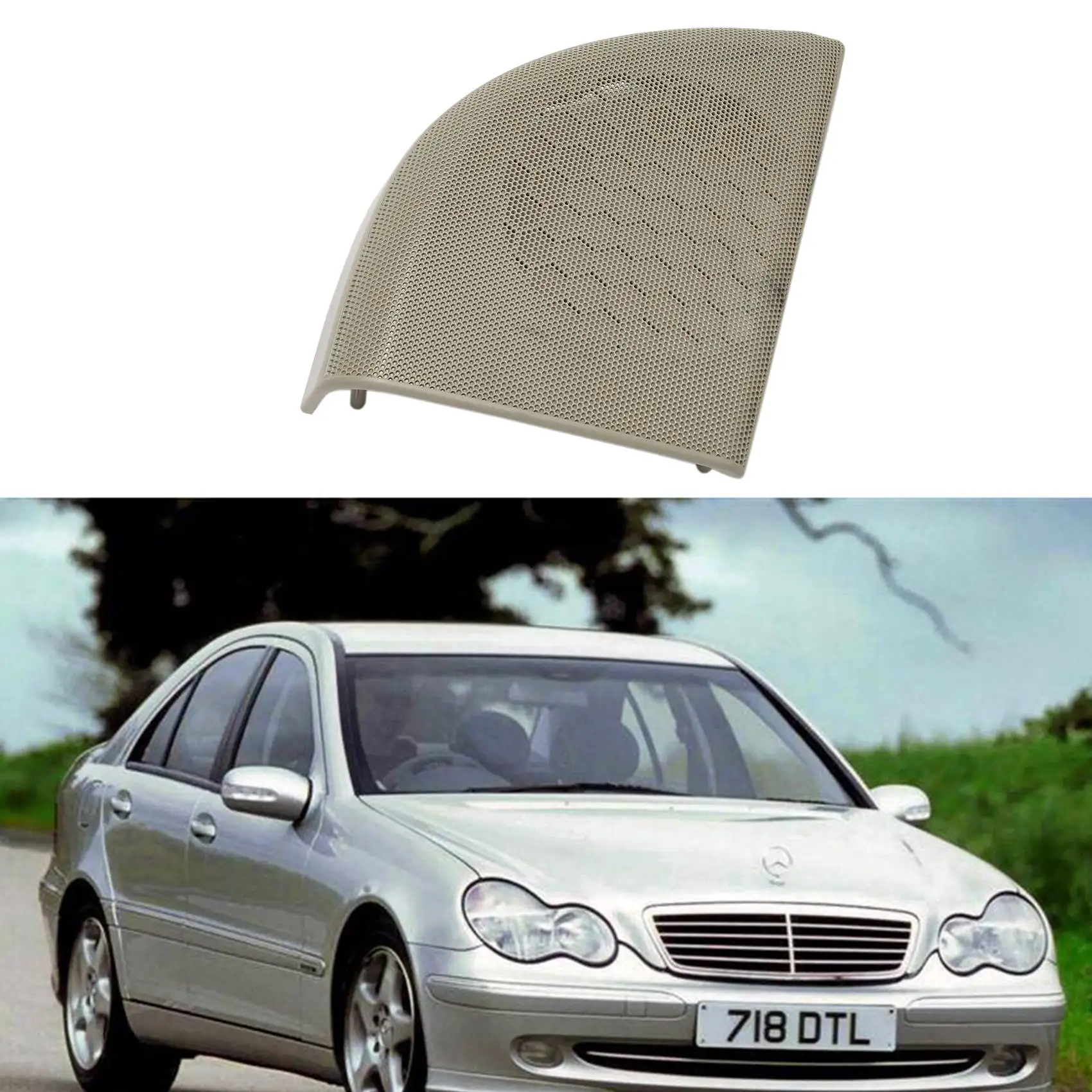 Car Door Speaker Cover Trim Speaker Grille A20372703887E94 for Mercedes-Benz CLC-Class W203 Rear Left Gray