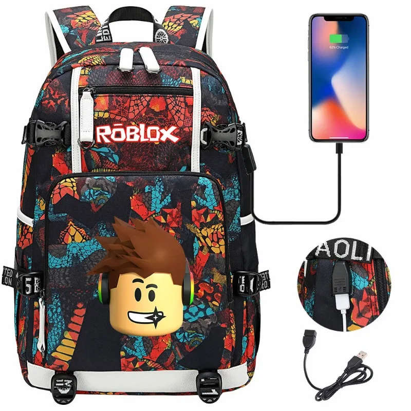 

Roblox Creative Peripheral USB Headphones, School Bags for Teenagers and Students, Unisex Casual Travel Backpacks