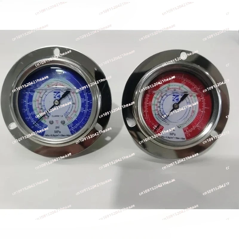 Suitable for Conditioning , Refrigerant Gauge R22 Refrigeration Unit Shock  High And Low Pressure Oil ,