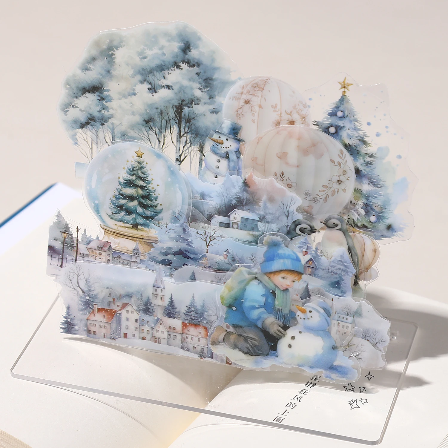 Longing for Small Town Series Vintage Building Landscaping Sticker Book Creative DIY Journal Material Collage Stationery