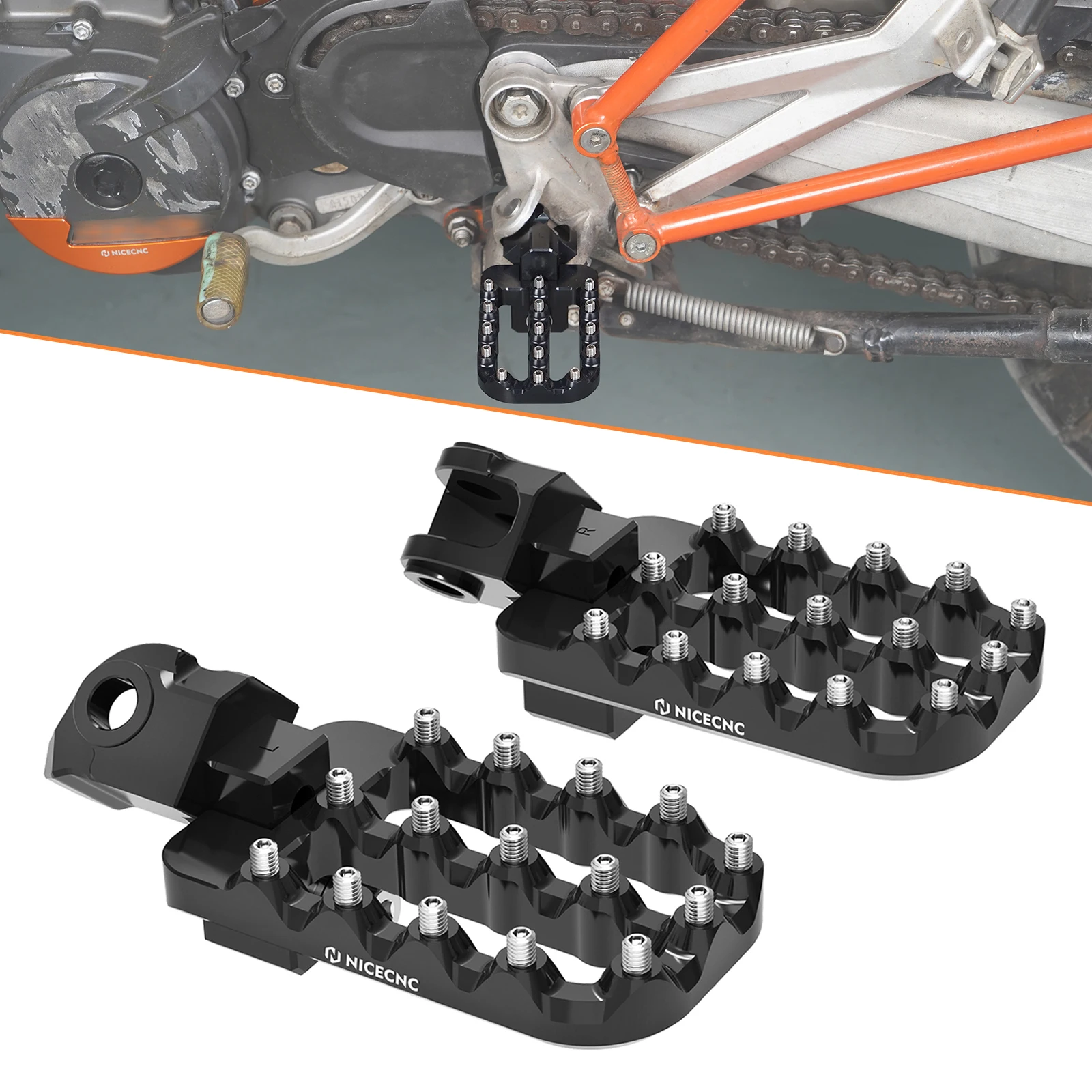 For 2013-2024 KTM 1290 Super Adventure R S T Footrests Footpeg Adjustable Footpegs for KTM 950 990 Adventure Supermoto 2002-2014