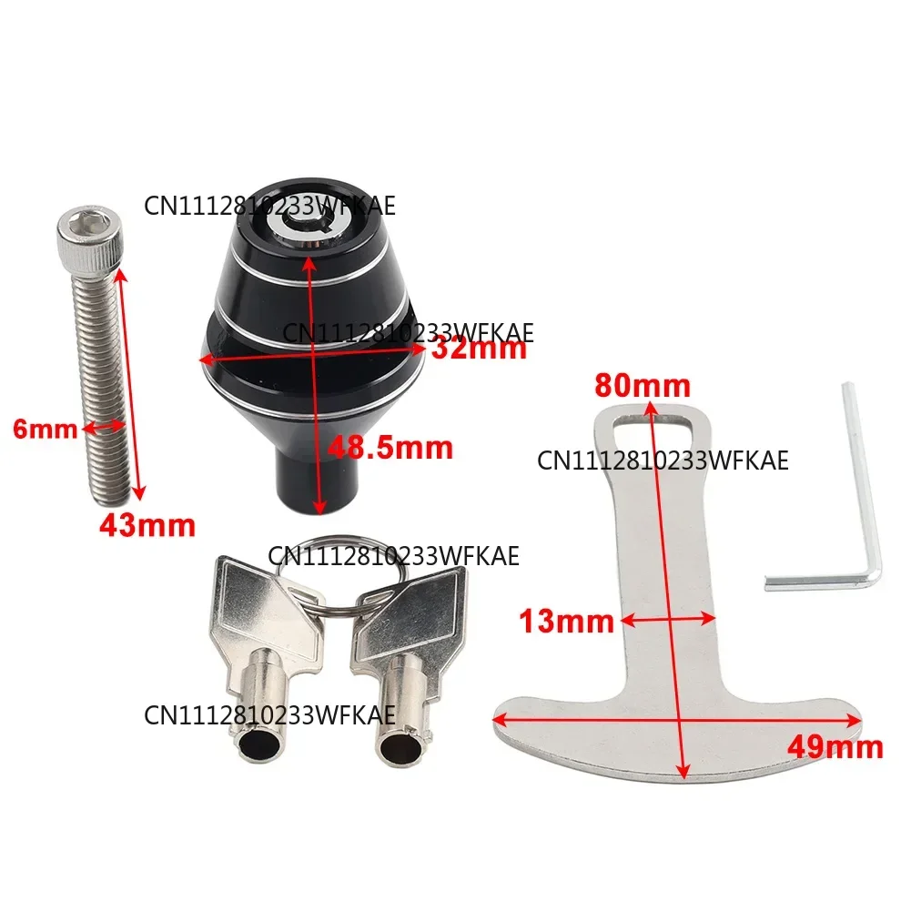 CNC Aluminum Motorcycle Handlebar Helmet Lock Kit for Harley Davidson Models