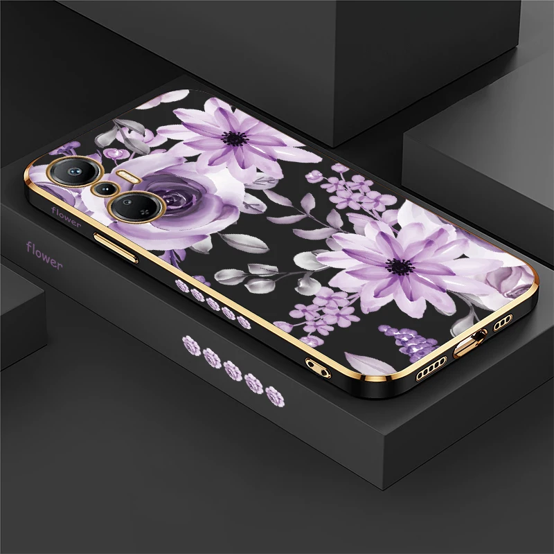 Cassa del telefono Per Infinix Tecno Pop 8 5 LTE 6 Pova 3 4 Pro 5G 5 6 Pro Neo 2 Moda Fiore Modello Silicone Antiurto Copertura Morbida