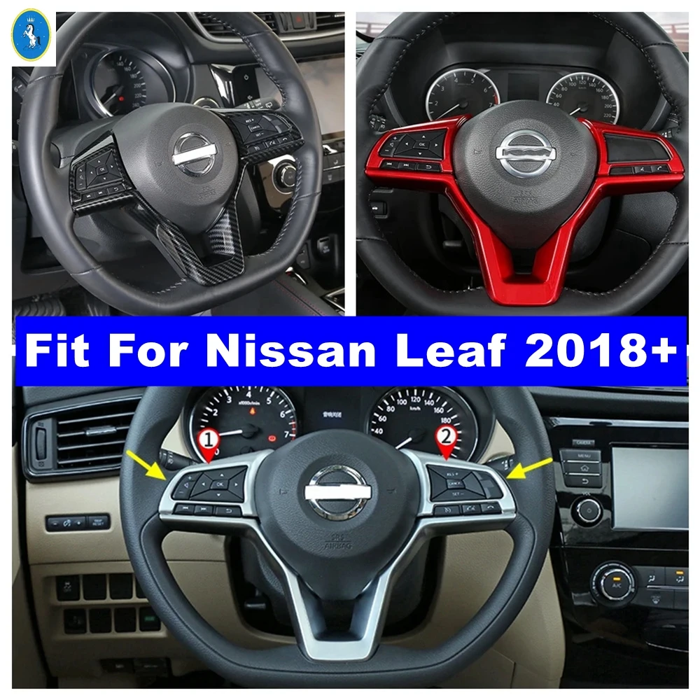 

ABS Auto Steering Wheel Button Gear Shift Decoration Frame Cover Trim For Nissan Leaf 2018 - 2022 Interior Refit Kit Accessories