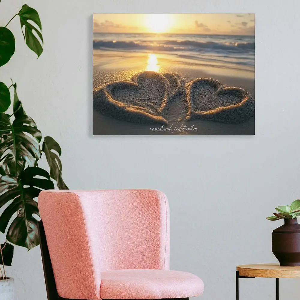 Creatieve liefde thema canvas schilderij waterdichte badkamer slaapkamer kantoor woonkamer wanddecoratie woondecoratie met frame