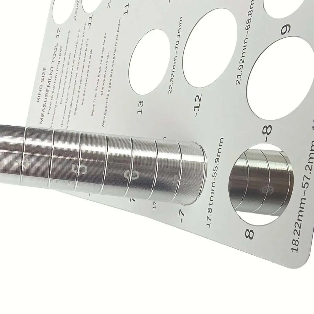 Size Ring Ruler Ring Diameter Accessory Finger Size Board Ring Mandrel Stick Ring Size Card Table Ring Measurer Card Board