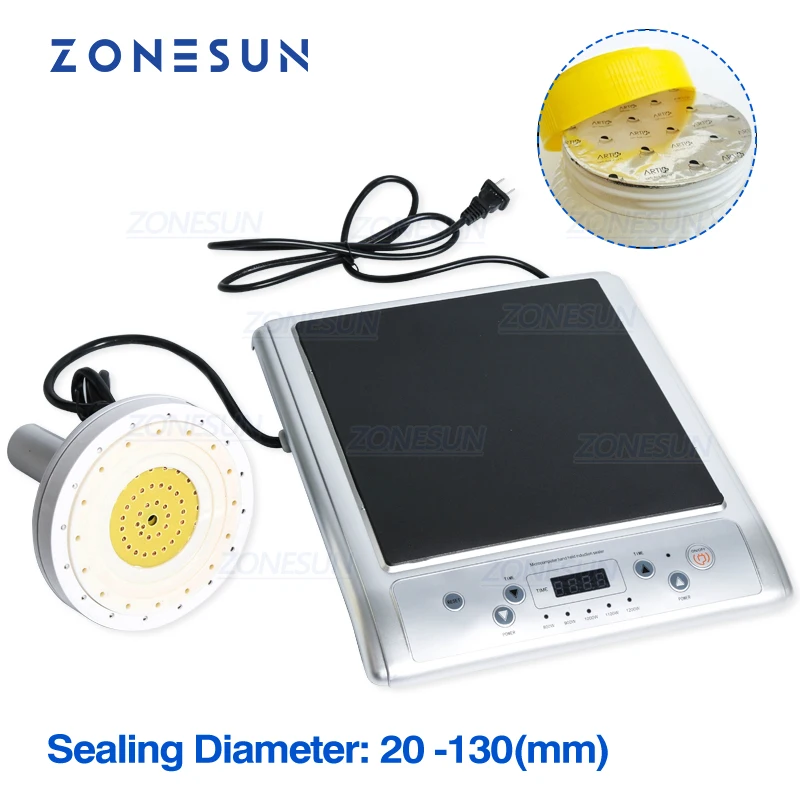 

ZONESUN GLF-500L Microcomputer Hand-held Electromagnetic Induction Aluminum Foil Cap Sealing Machine Continuous Induction Sealer