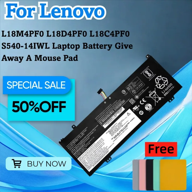 

For Lenovo L18M4PF0 L18D4PF0 L18C4PF0 S540-14IWL Laptop Battery Give Away A Mouse Pad