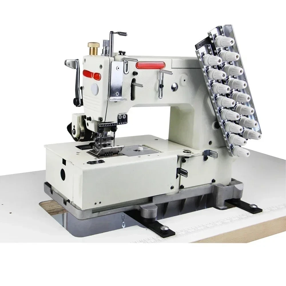 Multi needle waistband flat bed chain stich sewing machine industrial