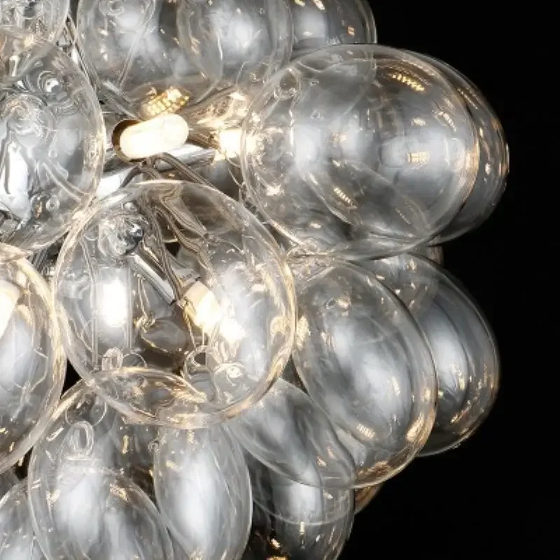 Nordic Balloon Bubble Lighting Boy Children's Bedroom Chandelier Living Room Model Restaurant Creative Ash Glass Lamp