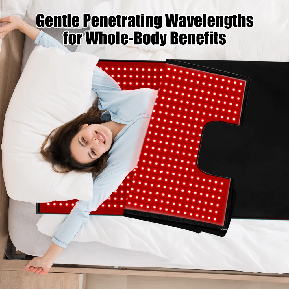 

71" Red Light Sleeping Bag Full Body Relax Led Red Light Blanket Whole Body Led Infrared Sleeping Bag Red Light Mat for Home Use
