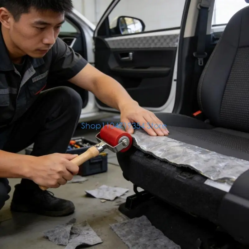 0XLD Professional Sound Deadening Roller For Vehicle Tint Application Silicone Roller Head Handle Metal Construction
