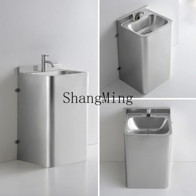 

HJ304 раковина-колонна из нержавеющей стали, встроенная от пола до потолка, уличная раковина для мытья рук во дворе, раковина