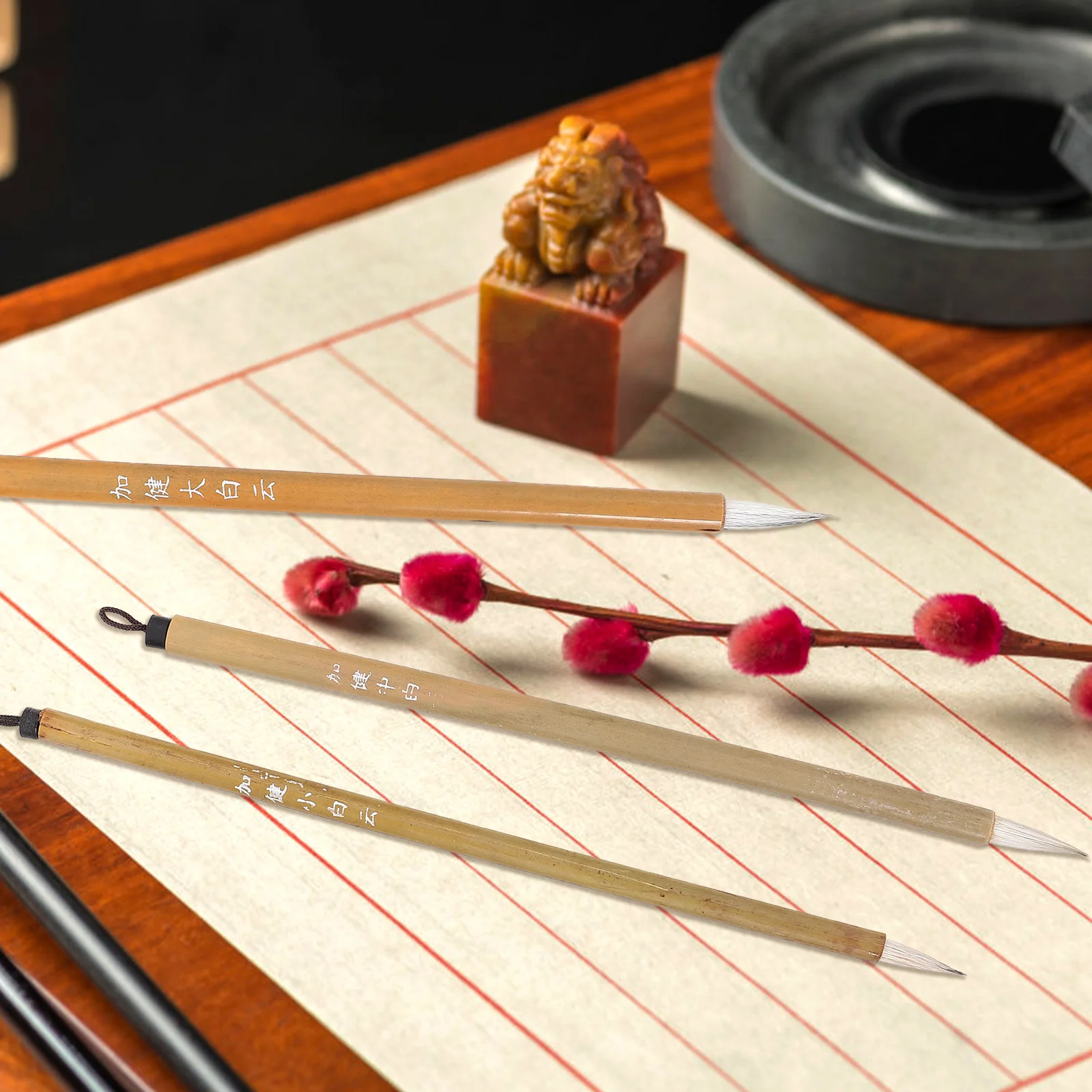 

6Pcs Chinese Calligraphy Brush Pen Set Traditional Ink Brushes for Calligraphy Painting Drawing Art Supplies Ink Brush