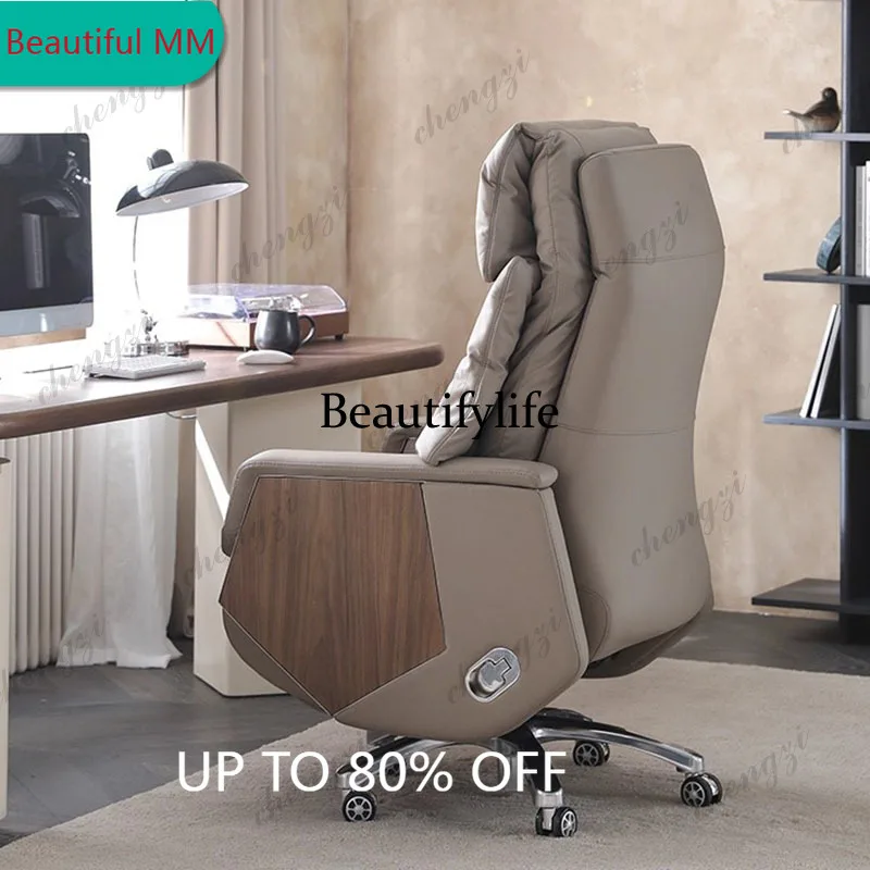 Cadeira de Escritório Giratória F182 Luxuosa Moderna Ergonômica Confortável para Computador