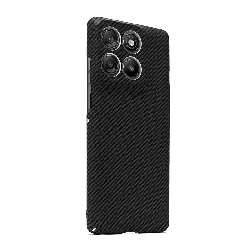 Magnetyczne etui do Motorola Edge 60 Pro, kompatybilne z Magsafe, z wytłaczanym wzorem z włókna węglowego i paskami, twarda obudowa PC do Moto Edge 60Pro — zdjęcie produktu 2