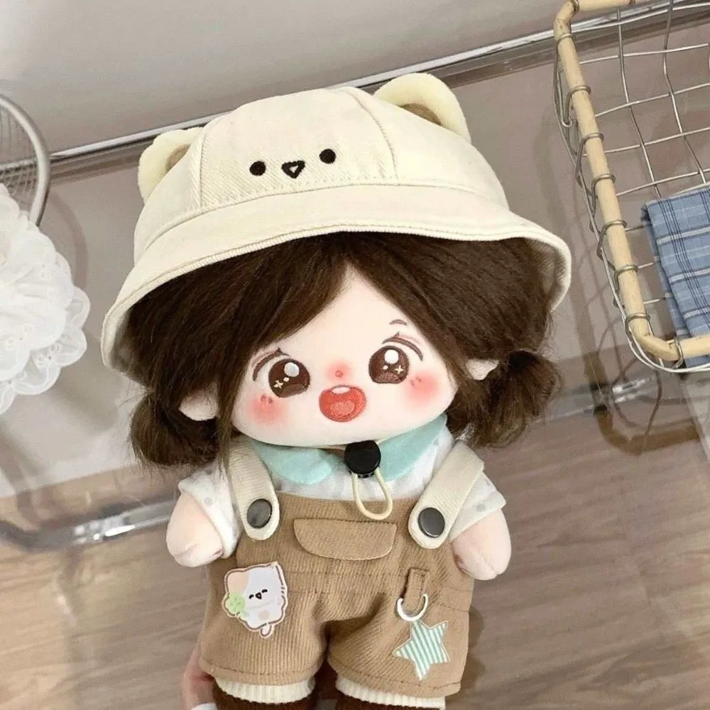 1 set Stuffed Clothes Cartoon Overalls 20cm Cotton Clothes Bear Hat Cat Cotton 's Clothes Cute Fashion Clothes 20cm Cotton