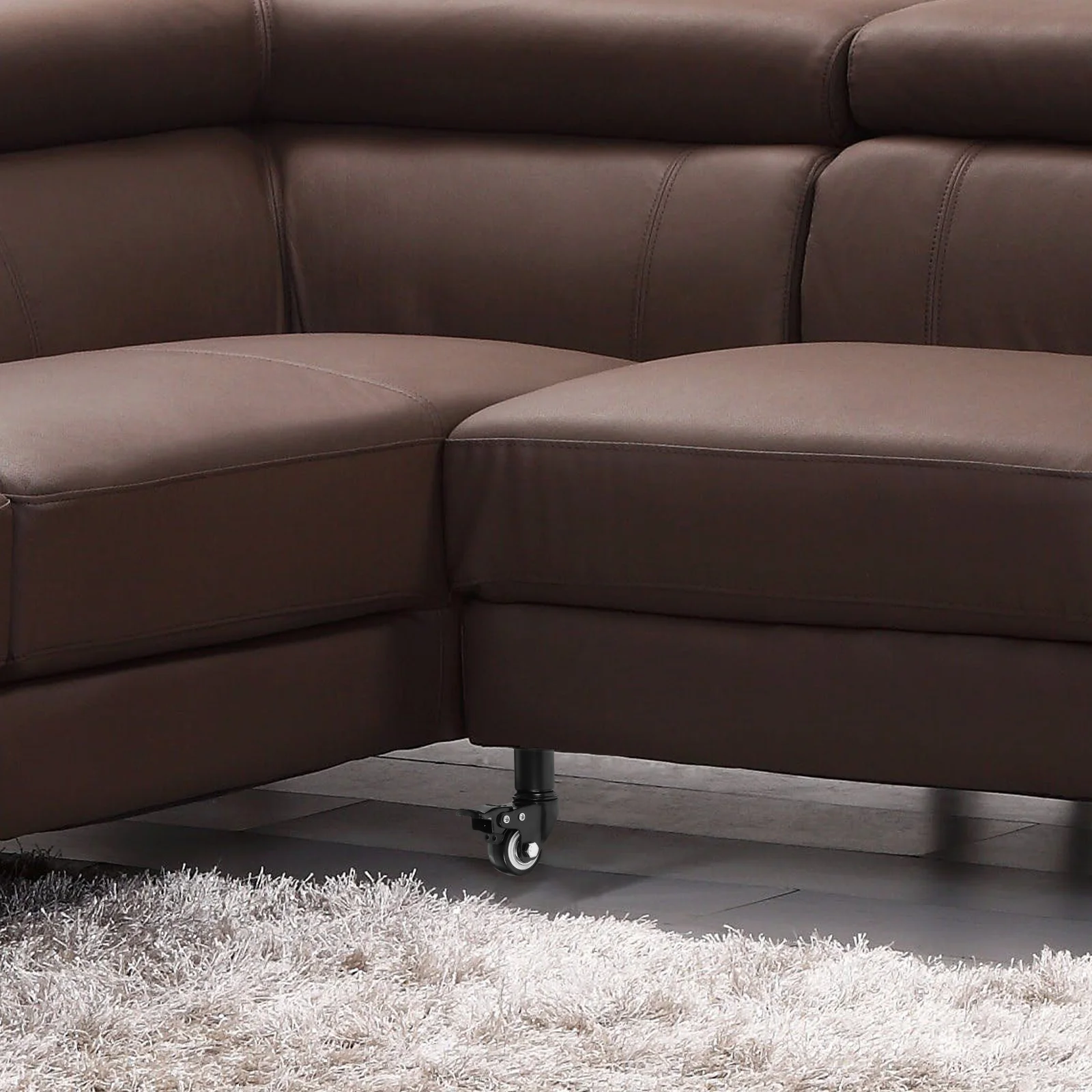 4-teiliger Nachttisch, verstellbare Möbelbeine, Couch, Büro, Räder, weiß