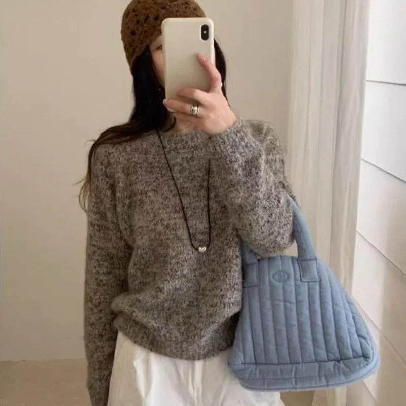 

Fashion Collection Knitwear Top Soft Knit for Women Base Layer New Spring Autumn Casual Versatile Soft Cotton Knit Sweater