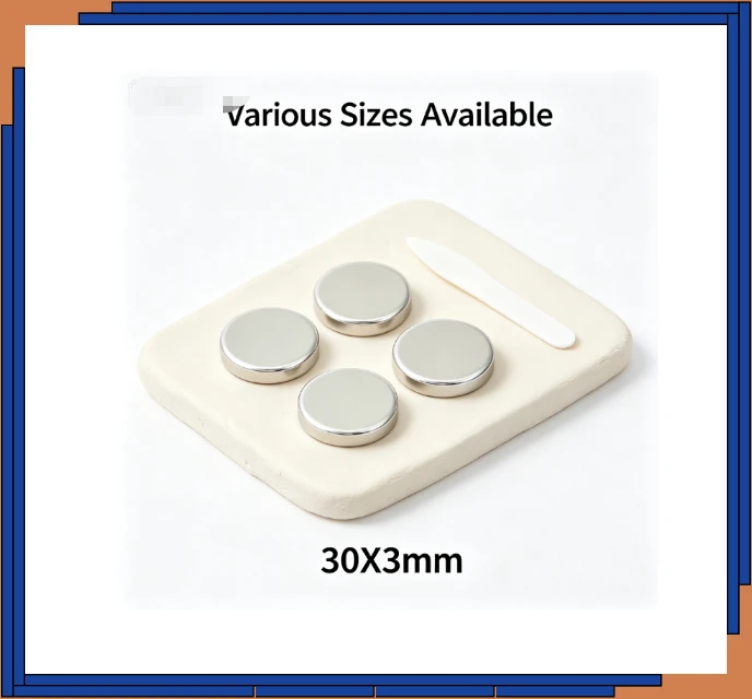 30x3mm Powerful NdFeB Round Disc Magnet Super Strong Neodymium Magnet For DIY Handmade Home Decor Crafts