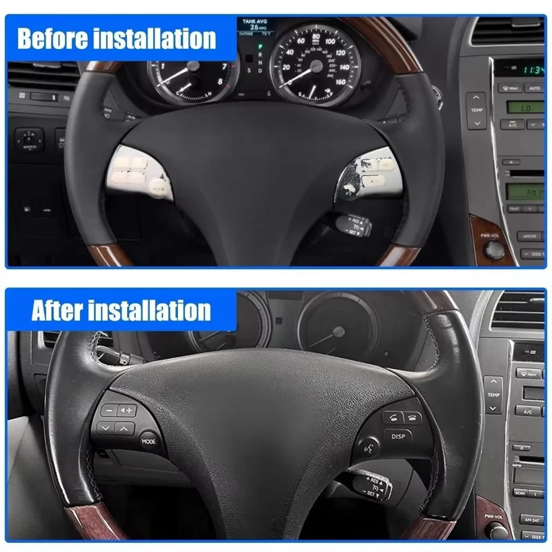 Car Steering Wheel Control Button Covers For Lexus ES350 2006-2012 Multifunctional Bluetooth Speaker Button Switch 84250-33190