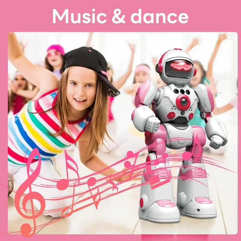 Smart Kids Robot Interactive Intelligent Robo for Kids Robotics Music Dance Record Repeat Touch Gesture Control Toys for Boys