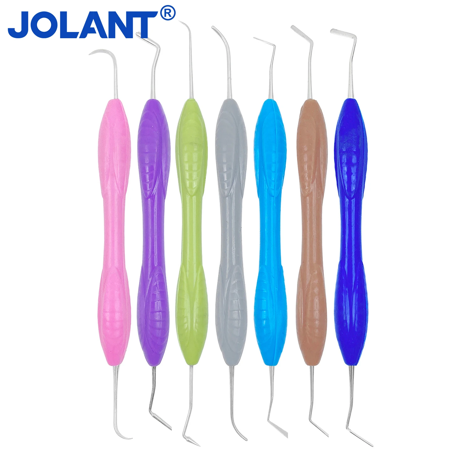 

7pcs/Set JOLANT Dental Resin Spatulas Silicone Handle Aesthetic Restoration Dental Resin filling Composite Instrument Kit