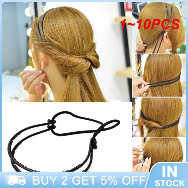 

1~10PCS Not Easy To Break Braided Hair Ties Adjustable Clothing Accessories High-quality Materials Double Rubber Band Bun Hair