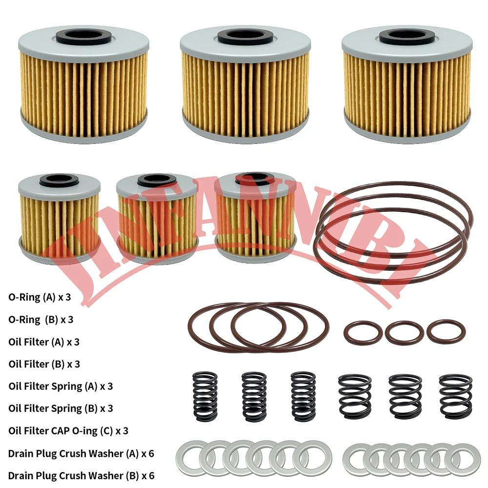 

3 Packs Oil Filter Change Kit & O-Rings Set for Honda Talon 1000R 1000X 1000RS