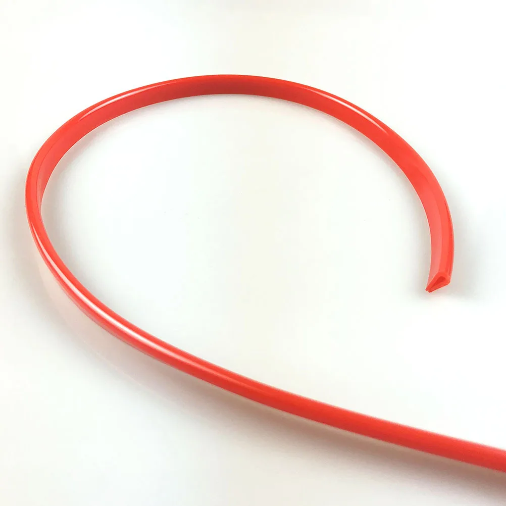 5m Car Door Sealing Strips Red Anti-Shock Scratch Protector Heat Resistant Waterproof PVC Material Easy to Install