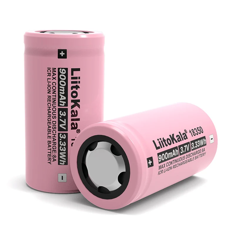 Liitokala New ICR 18350 900mAh power rechargeable lithium battery 3.7V 8A power for electrical tools flashlight