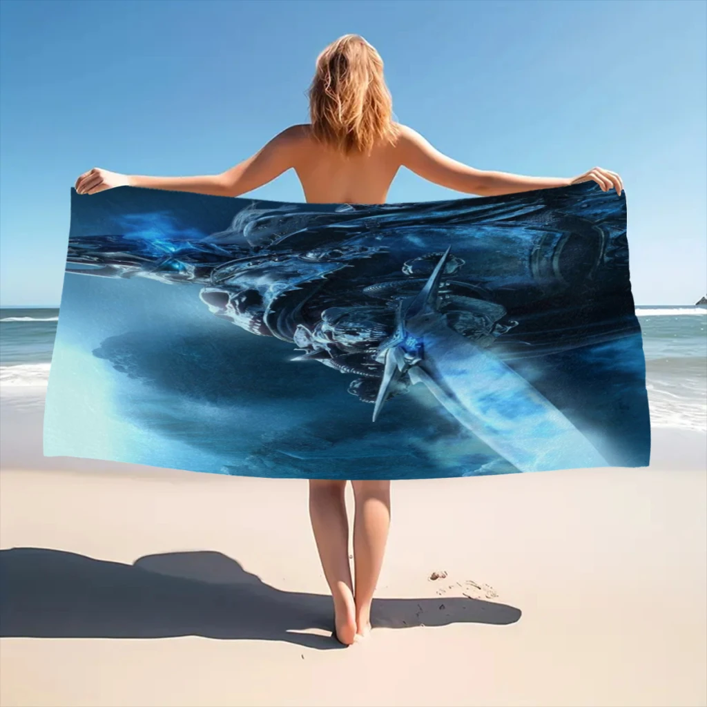 World of Warcraft Beach Towel  Poncho Bathing Towels Cover-ups Quick Dry Sand Free Yoga Spa Gym Pool