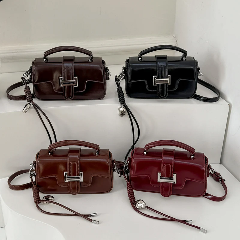 

Small Flap Pu Leather Messenger Bag For Women Small Square Phone Bag Designer Handbag And Purse Red Coffee Black bolsa feminina