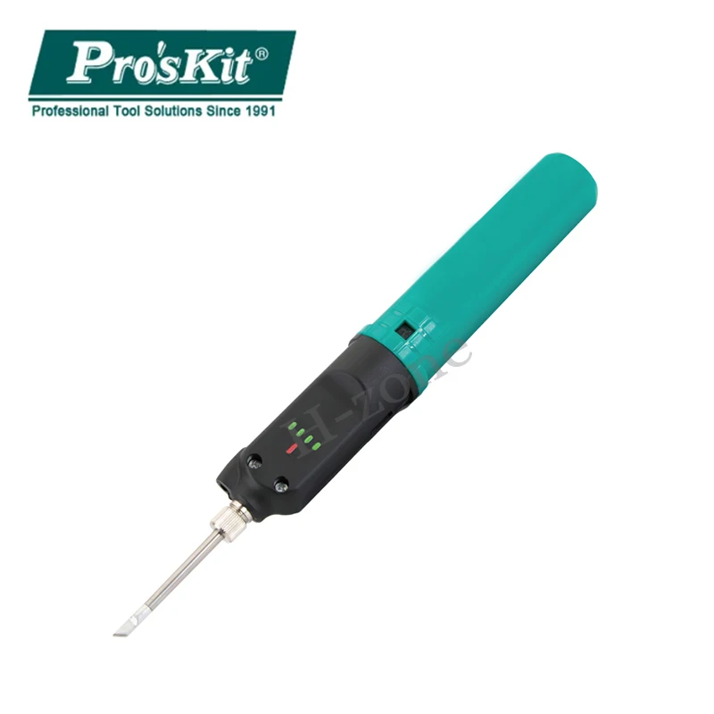 Pro'sKit USB LED Rechargeable Soldering Iron Kit Mini Wireless Adjustable Temperature Smart Soldering Tool Belt Automatic Sleep