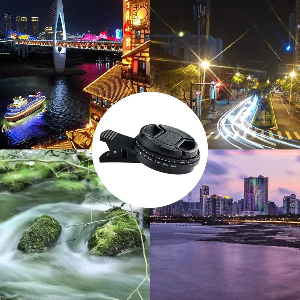 Mobile Phone Adjustable Dimming Lens ND2-400 Filter 37mm Slow Shutter Night Scene Solar Eclipse Imaging Enhancement Lens Filter
