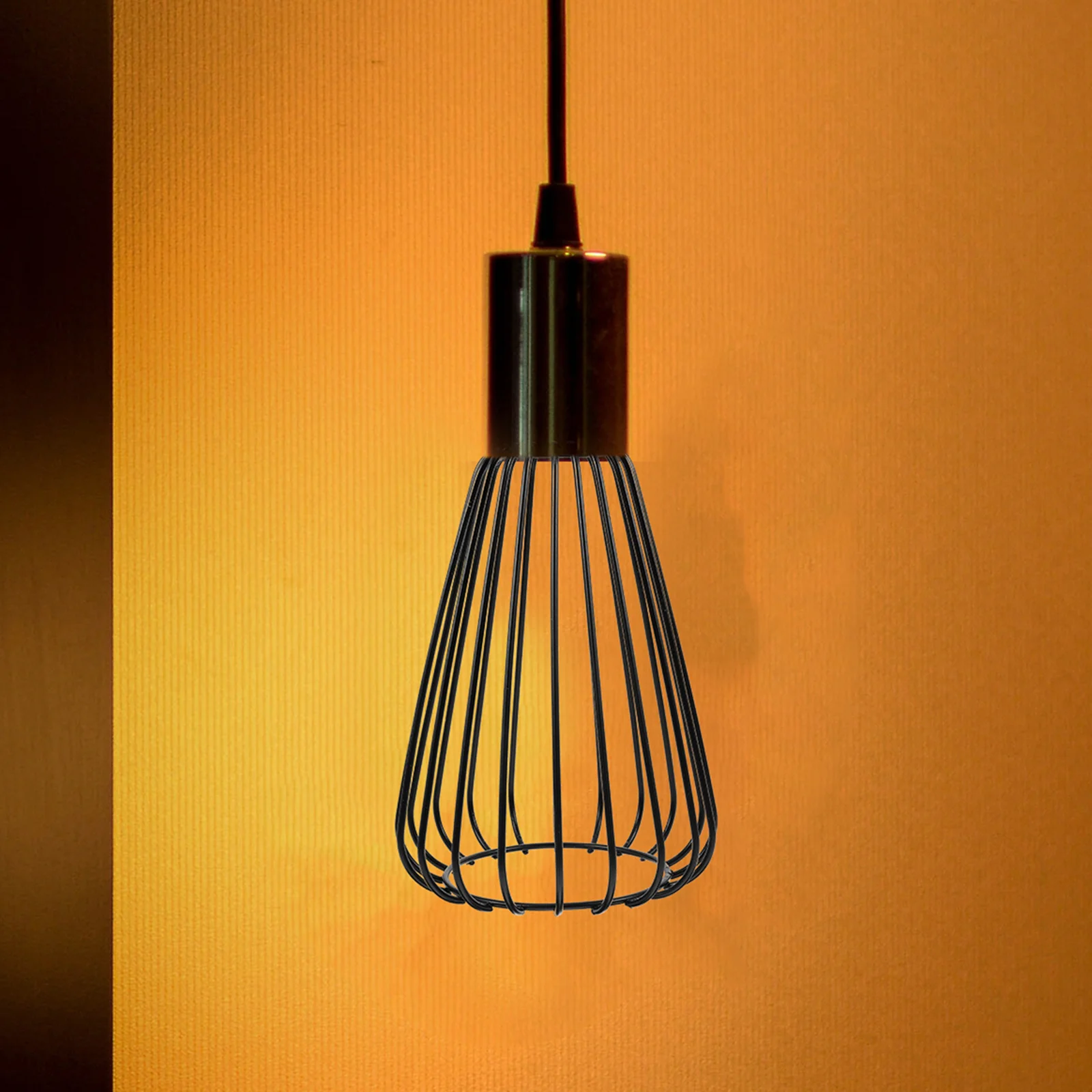 

Hollow Out Iron Wire Lamp Shade Retro Metal Ceiling Light Cover Decorative Mesh Pendant Lampshade for Home Hotel Restaurant