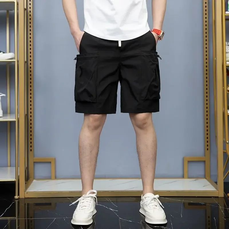 

Свободные мешковатые широкие мужские шорты с карманами, быстросохнущие шорты на шнурке для мужчин, винтажные роскошные новинки оптом, летние тонкие шорты