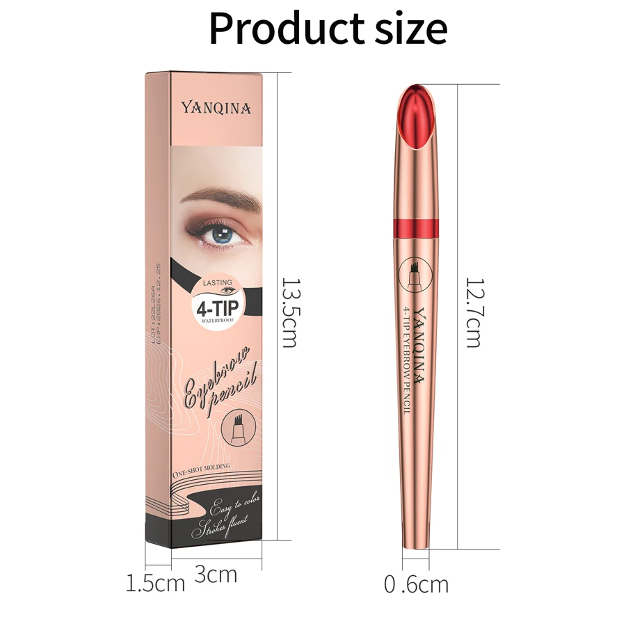 Microblading قلم الحواجب مقاوم للماء شوكة تلميح الحاجب الوشم قلم طويل الأمد المهنية غرامة رسم السائل العين قلم حواجب