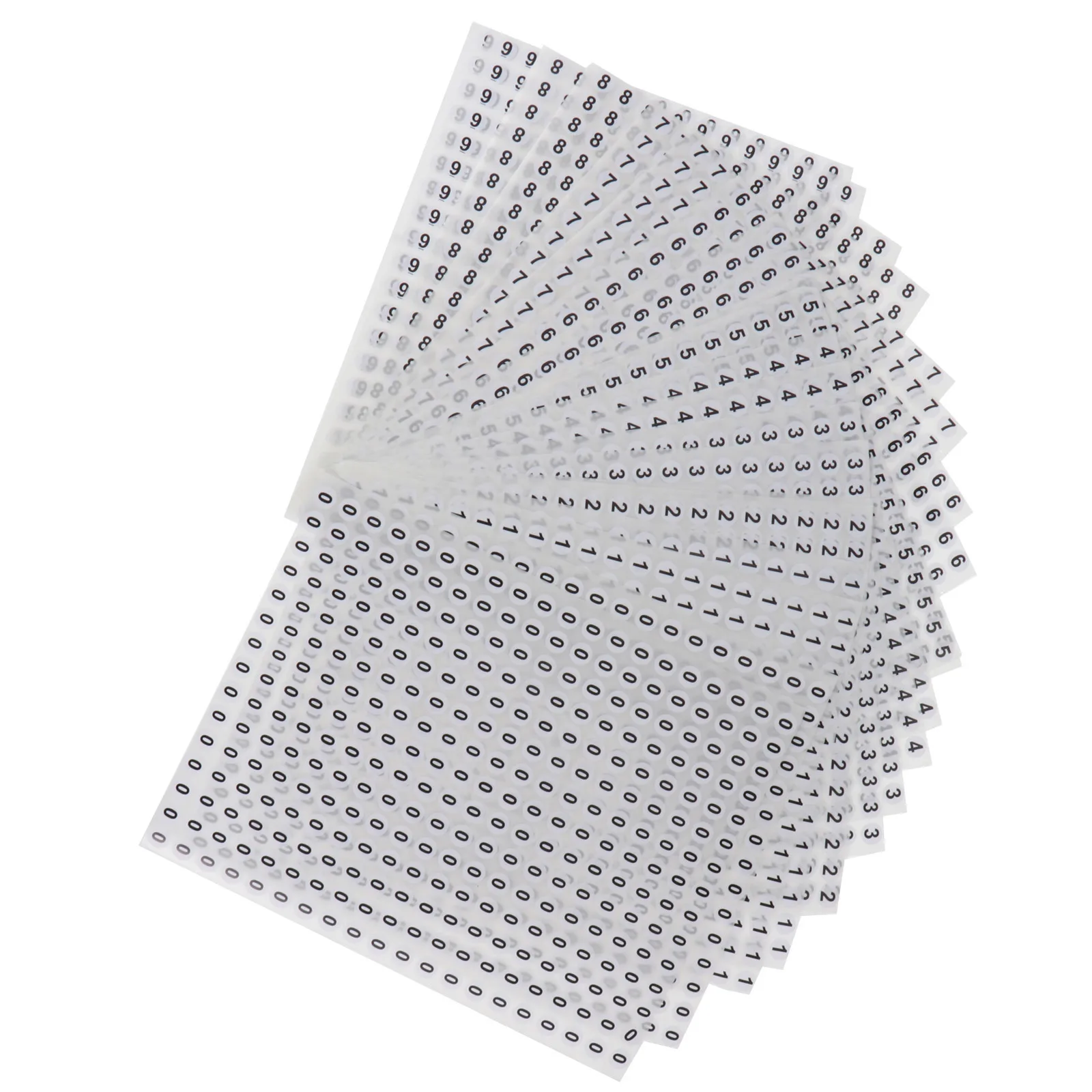 

6000Pcs Number Stickers Paper Self-Adhesive Removable for DIY Crafts Gift Envelope Sealing Home Storage Serial Number Stickers