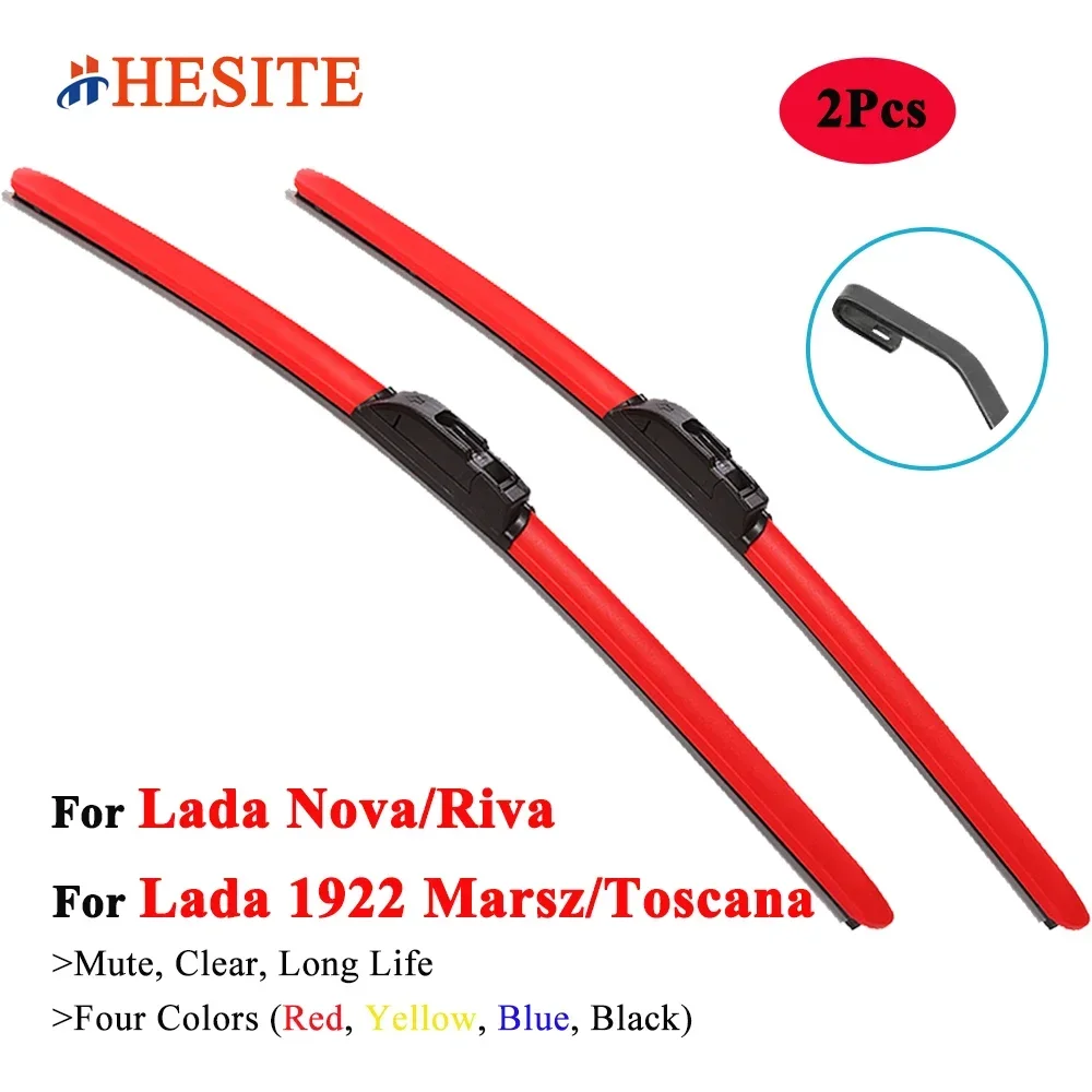 

HESITE Colorful Windshield Wiper Blades For Lada Riva Nova Toscana 2107 1922 Marsz 1987 1990 2000 2002 2005 2008 2010 2012 2013